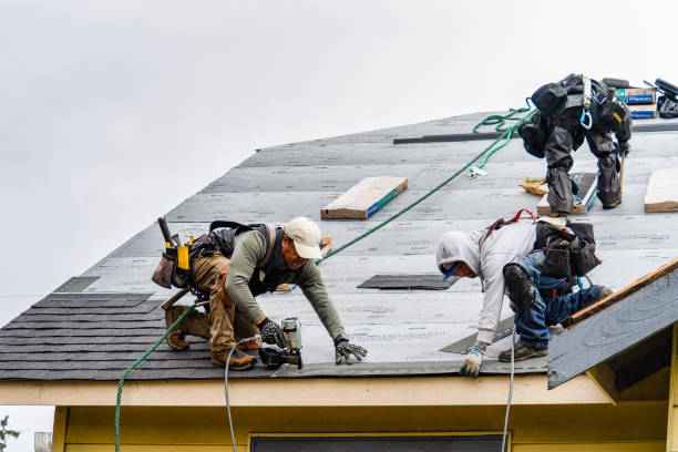 Professional Gutter Installation technician working in North Chelmsford, MA
